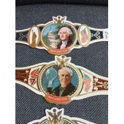 Mooie oude sigarenbandjes Washington