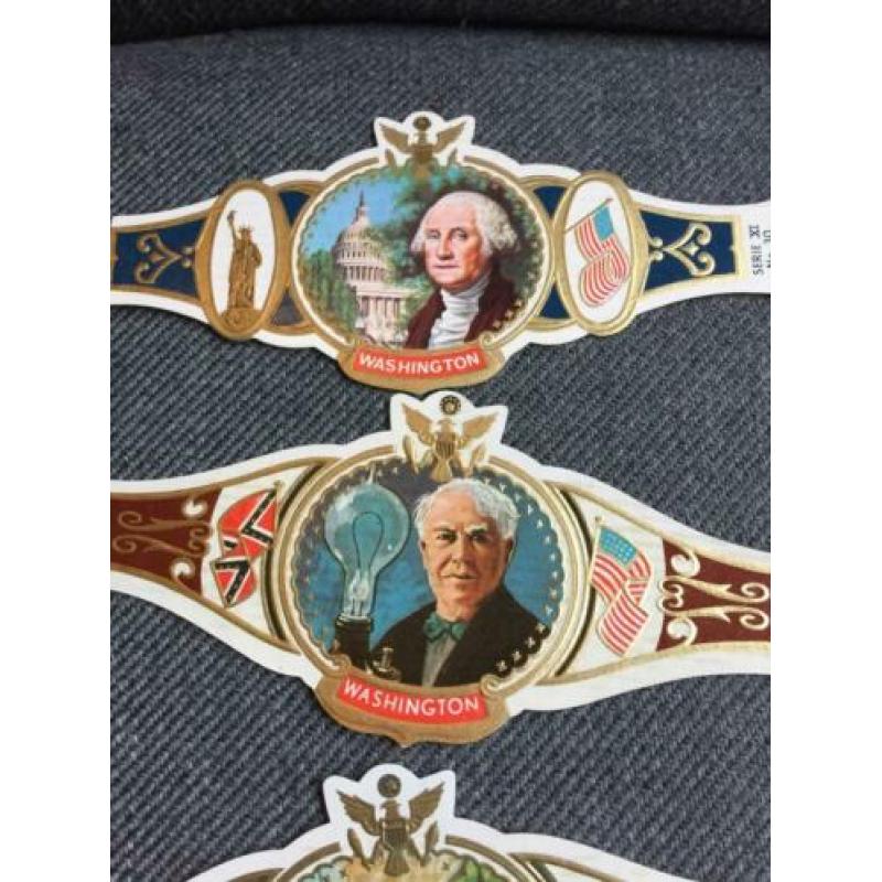 Mooie oude sigarenbandjes Washington