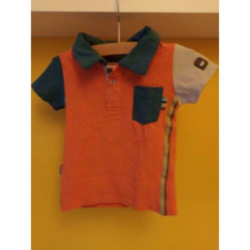 4FF 4 funky flavours polo oranje grijs blauw mt 62/68