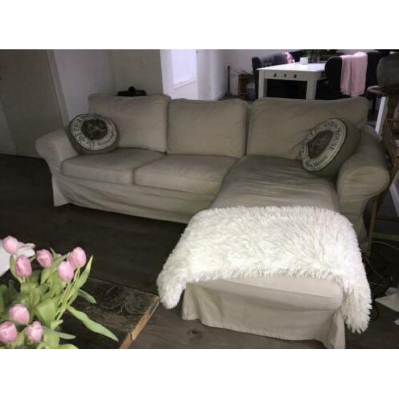 Ektorp 3-zits bank met Chaises Longues