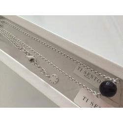 Nieuw mooie elegante zilveren ketting Ti-Sento incl hanger