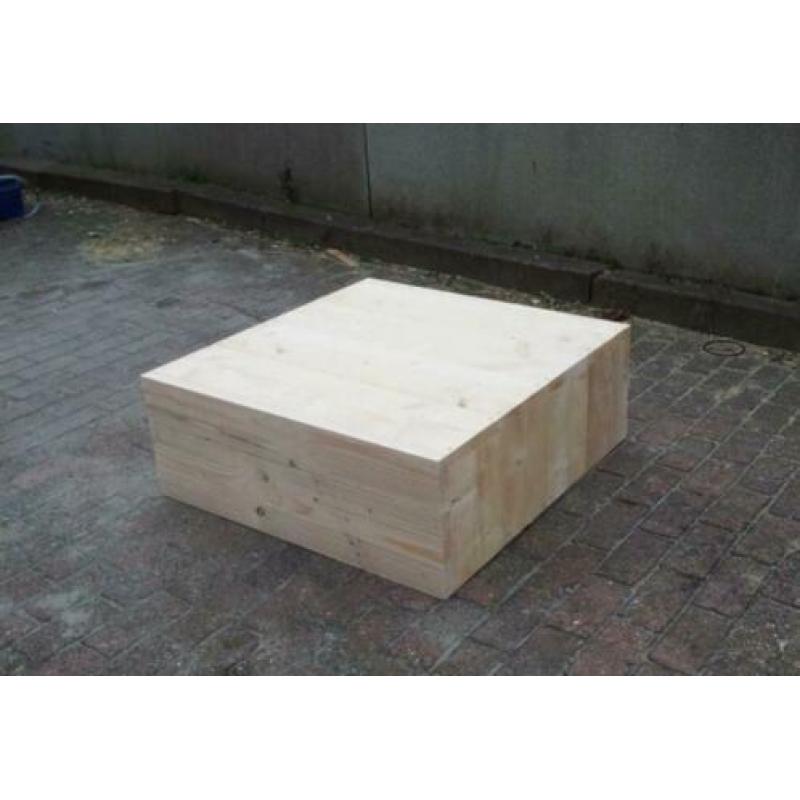 Sale! Loungebank 165cm van nieuw steigerhout & kussens €225