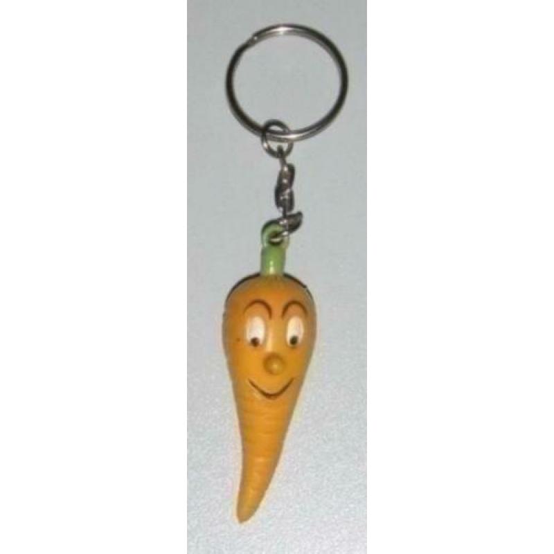 Nieuwe sleutelhanger met vrolijk worteltje