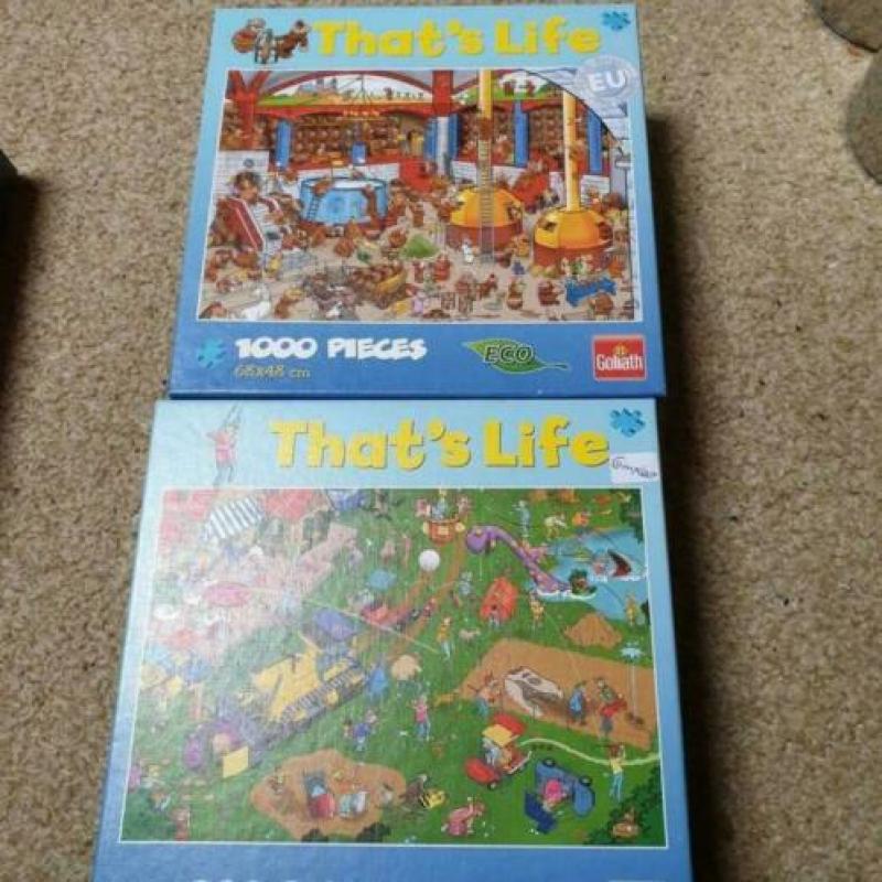 2 puzzels goliath à 1000st Compleet THATS LIFE