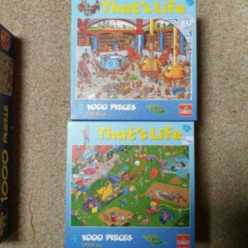 2 puzzels goliath à 1000st Compleet THATS LIFE
