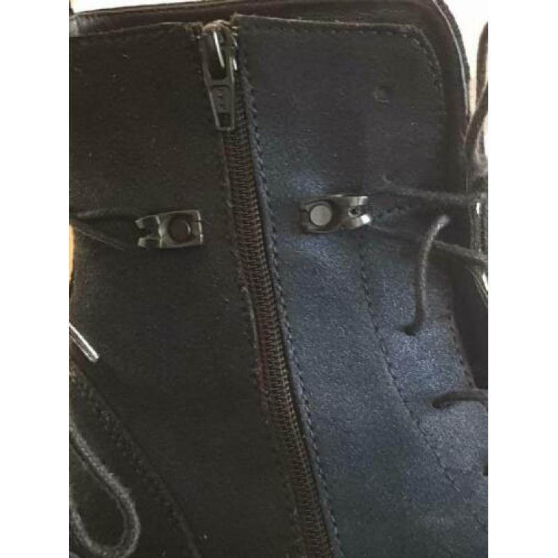 Wolky, 42, enkellaarsjes, donkerblauw, als nieuw en stoer!
