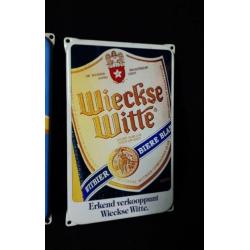 Kavel emaille borden emaillen bier Wieckse Witte bar kroeg