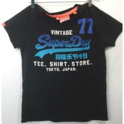 vintage SUPERDRY t shirt mt M zwart