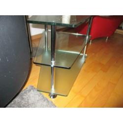 Glazen bijzettafel