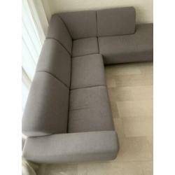 L bank met lounge deel, midden grijs 1 jaar oud