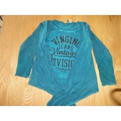 Nieuw meisje vingino T shirt met vast gilet maat 92 nieuw