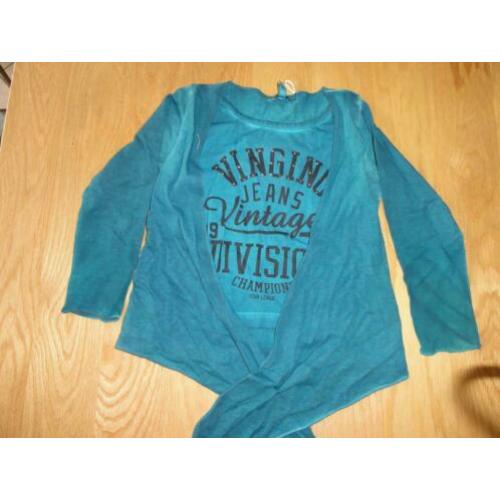 Nieuw meisje vingino T shirt met vast gilet maat 92 nieuw