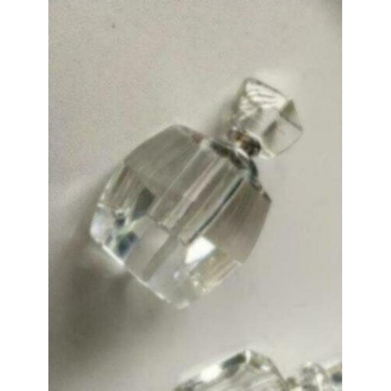 8 x kristallen parfumfles 7/ 9,5 cm hoog