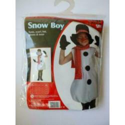 Verkleedkleren:Leuke Sneeuwpop, Sneeuwman 110/116 NIEUW