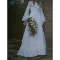 vintage bruidsjurk maat 34/36 43 jaar oude vintage bruidjurk