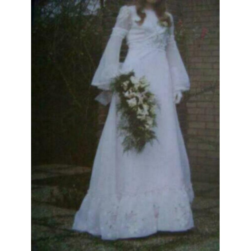 vintage bruidsjurk maat 34/36 43 jaar oude vintage bruidjurk
