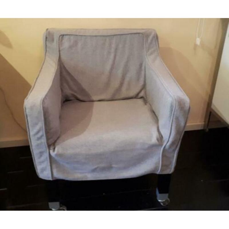 Jan des Bouvrie kubus stoel/ semi fauteuil op wielen