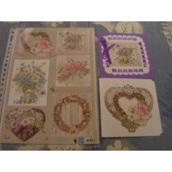 500 versch.3d vellen iets vellum,achtergrond en kerst
