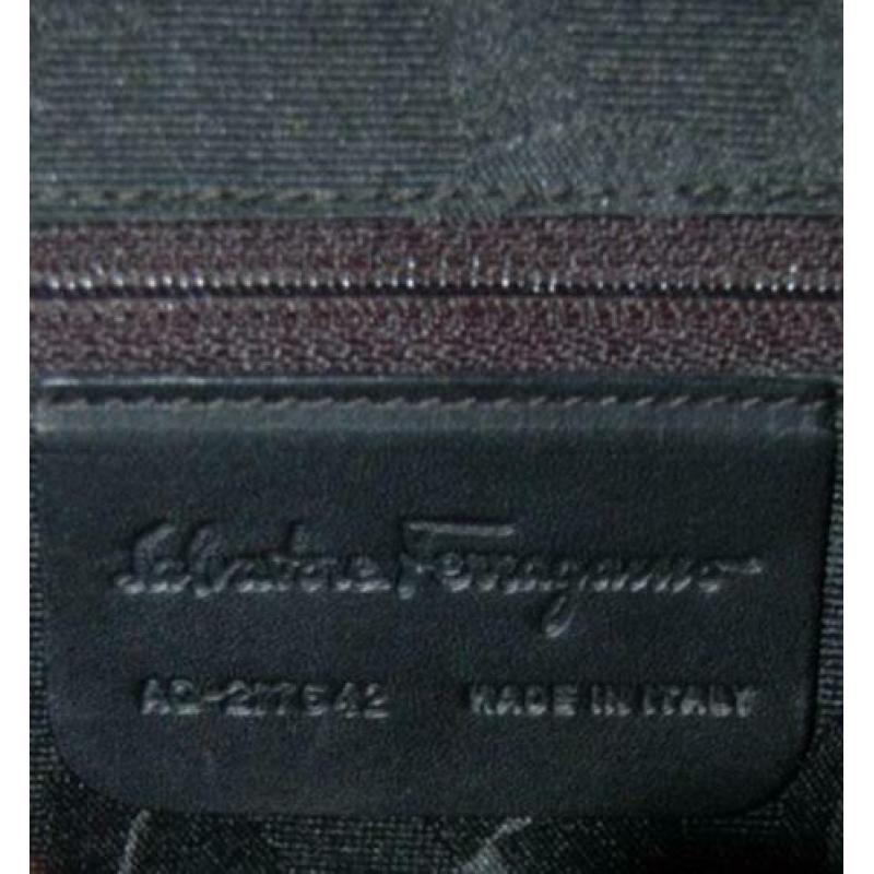 NIEUW suede Salvatore Ferragamo tasje, damestas, tas, zwart