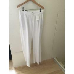 Broek wit wijde pijpen 40 L / crème en jeans Cambio Acne