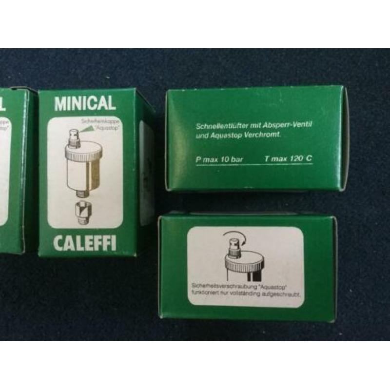 Caleffi automatische ontluchter, Minical 3/8" met klep