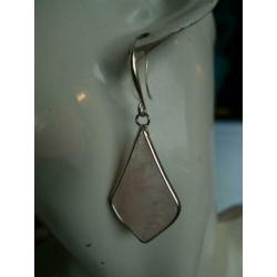 roze quartz oorbellen