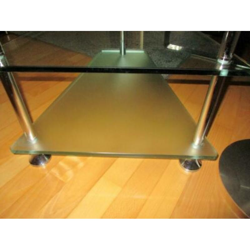 Glazen bijzettafel