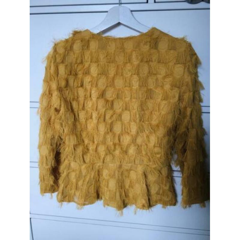 Oker geel vestje en geruite broek! Size: S(36)