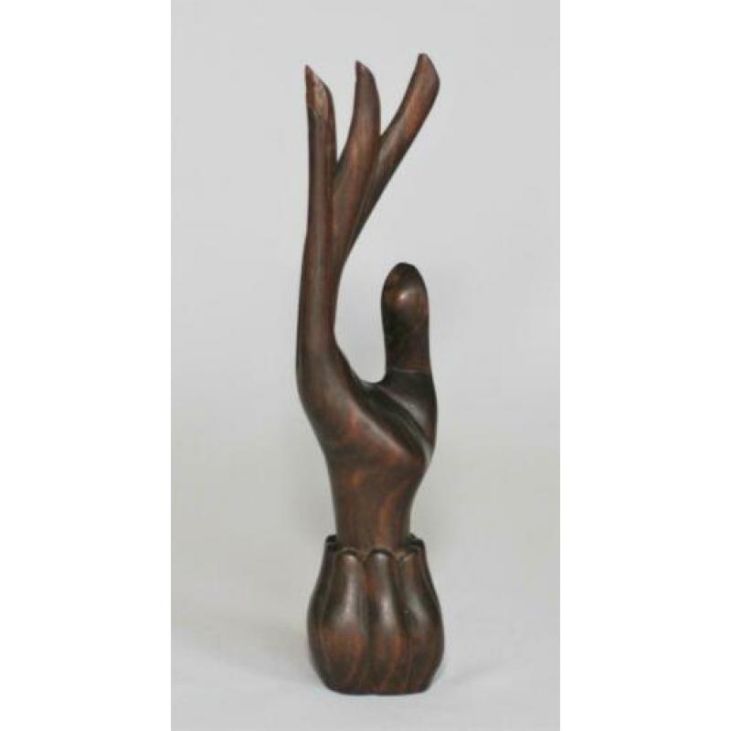 Hand van Boeddha (gaaf) Coromandel hout Hoog 18.5 cm