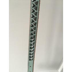 Cowboysbelt cowboysbag mint mintgroen riem studs 85 cm