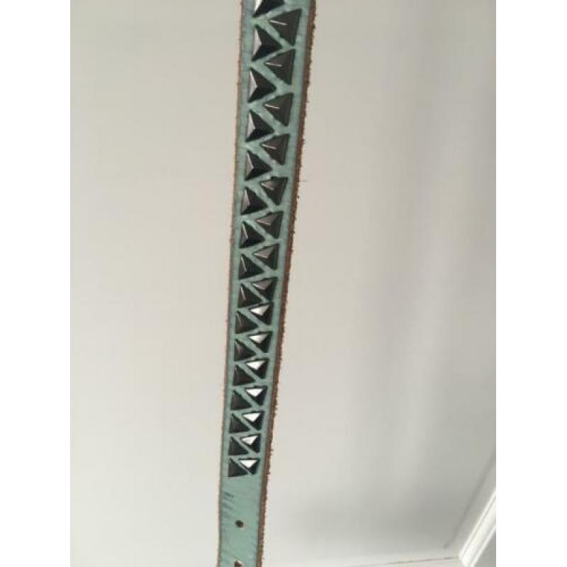 Cowboysbelt cowboysbag mint mintgroen riem studs 85 cm