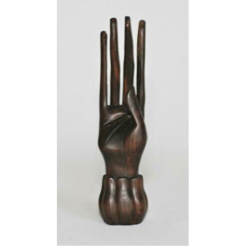 Hand van Boeddha (gaaf) Coromandel hout Hoog 18.5 cm