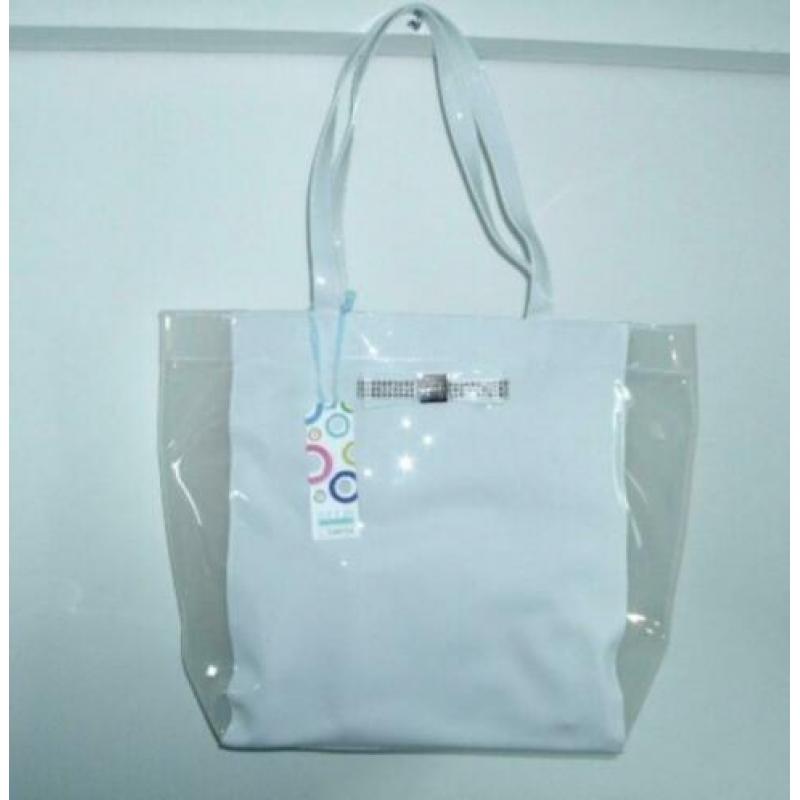 Nieuwe witte lak tas + make-up tasje van Carpisa