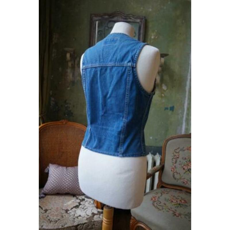 Vintage spijkergoed vest gilet Chipie mt 36/38