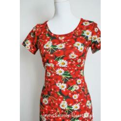 Jurkje rood kersen madeliefjes 98 104 110 116 NIEUW