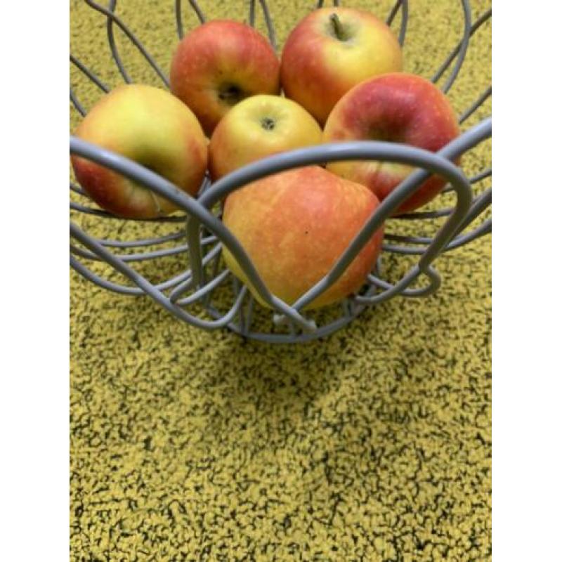 Fruitmand grijs draad. Doorsnee 25 cm