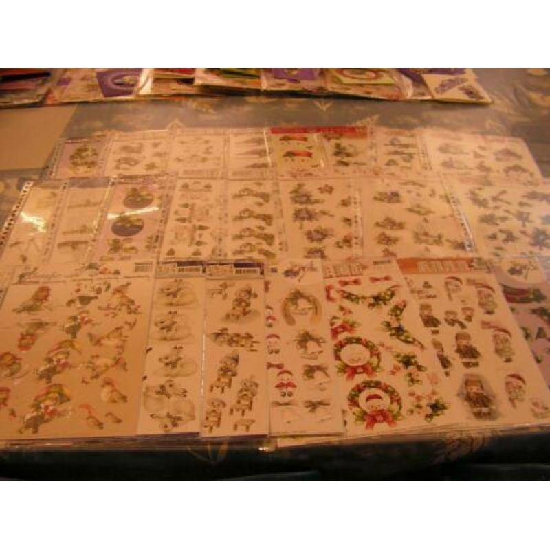 500 versch.3d vellen iets vellum,achtergrond en kerst