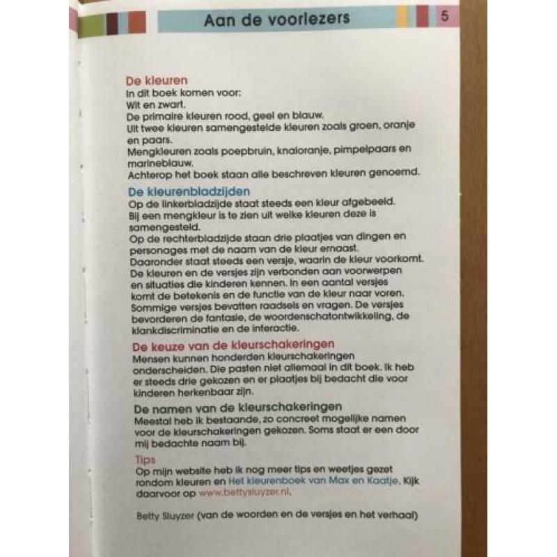 Het kleurenboek van Max en Kaatje. Betty Sluyzer.