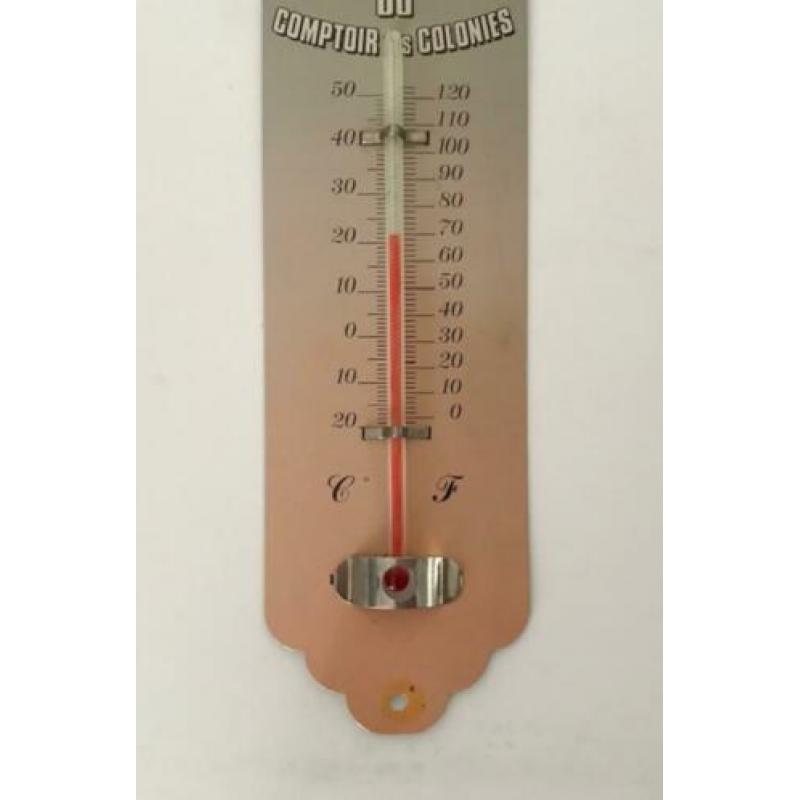Frans metalen thermometer Cafés du Comptoir des Colonies