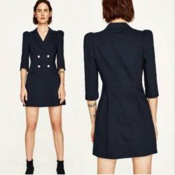 Zara blazerjurk nieuw Zara blazer jurk blauw maat xs nieuw