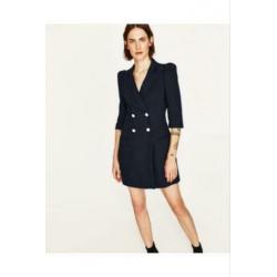Zara blazerjurk nieuw Zara blazer jurk blauw maat xs nieuw