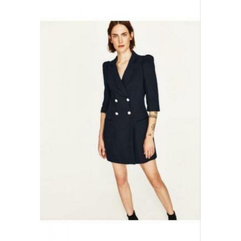 Zara blazerjurk nieuw Zara blazer jurk blauw maat xs nieuw