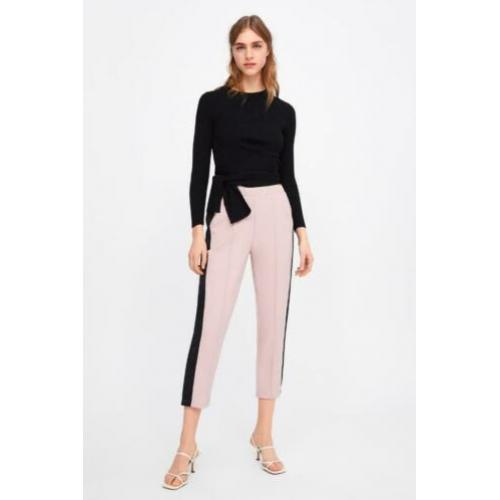 Roze zwarte broek broek ZARA maat M