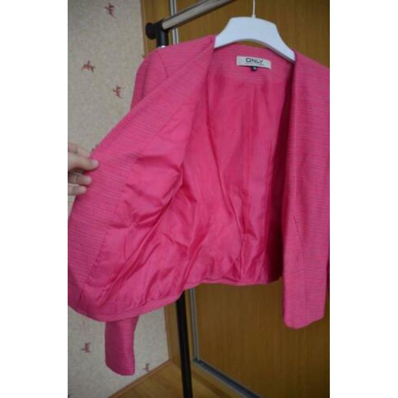 Roze Dames Colbert / Blazer Maat S / 38