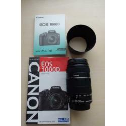 Canon EOS 1000d EFS 18-55 mm + EFS 55-250 mm lens