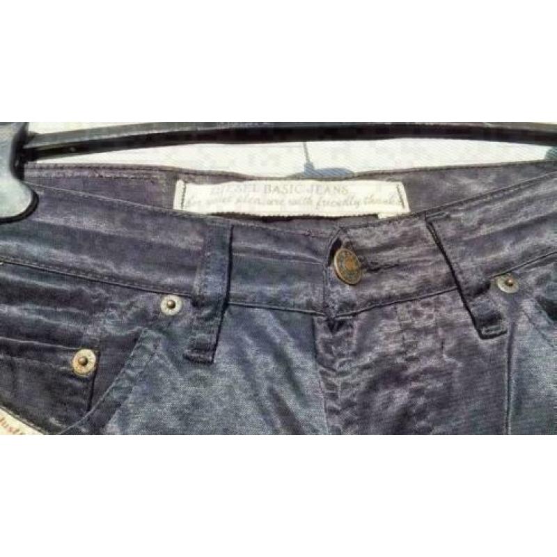 DIESEL zwarte glans pantelon mt 30