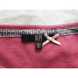 Dept top/shirt, rood/zwart, mt L, zgan