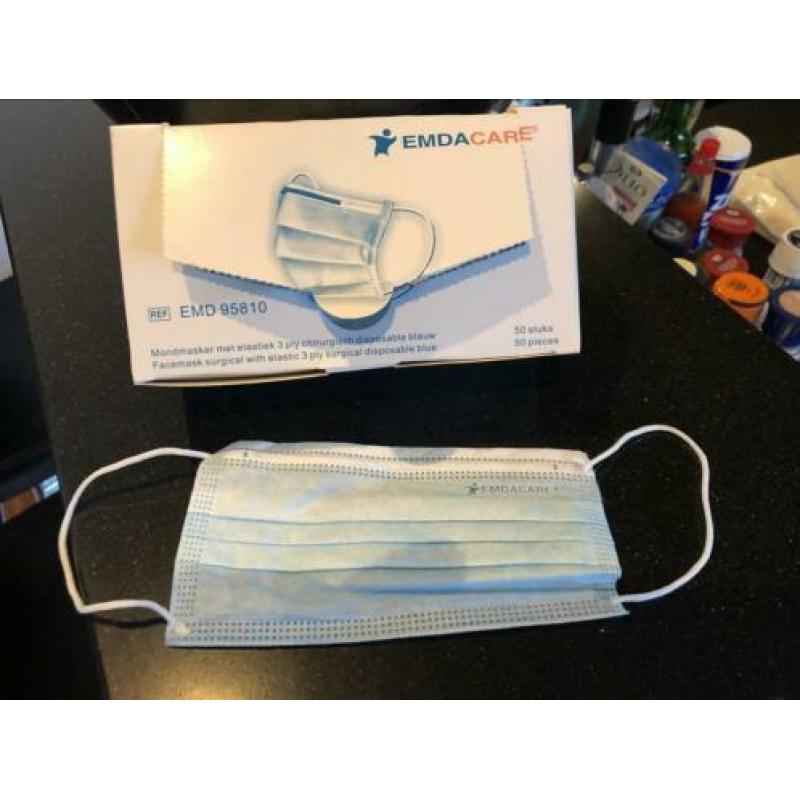 Mondkapjes, 45 stuks emda care 3ply