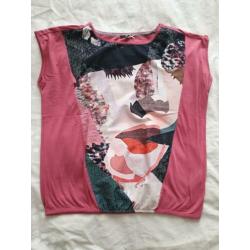 Dept top/shirt, rood/zwart, mt L, zgan