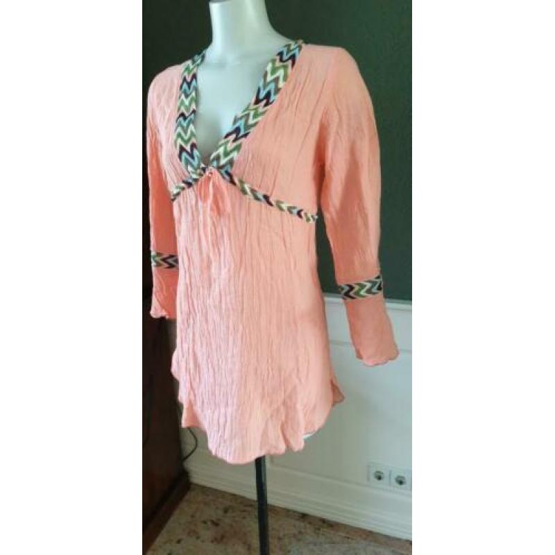 NIEUW oranje, zalm kleur DEBBIE KATZ tuniek mt S 36, top